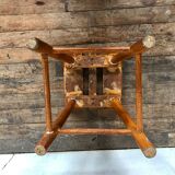 Brutalist primitive stool wears tripod plant solid wooden sofa tip 1950 Furniture decoration