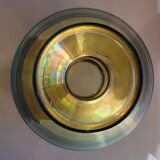 Vintage vase in iridescent glass 70s 80s