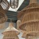 Suspension ou luminaire en rotin en forme de lanterne asiatique