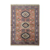 Vintage Orange Wool Azerbaijan Area Rug- 142x187cm