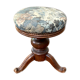 Wooden and upholstered piano stool