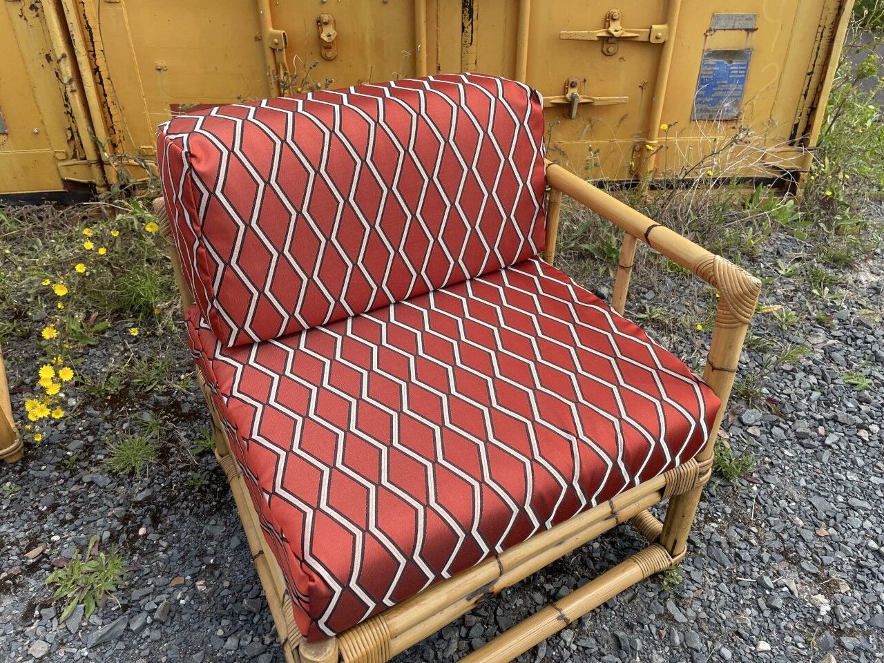 Vintage rattan armchair