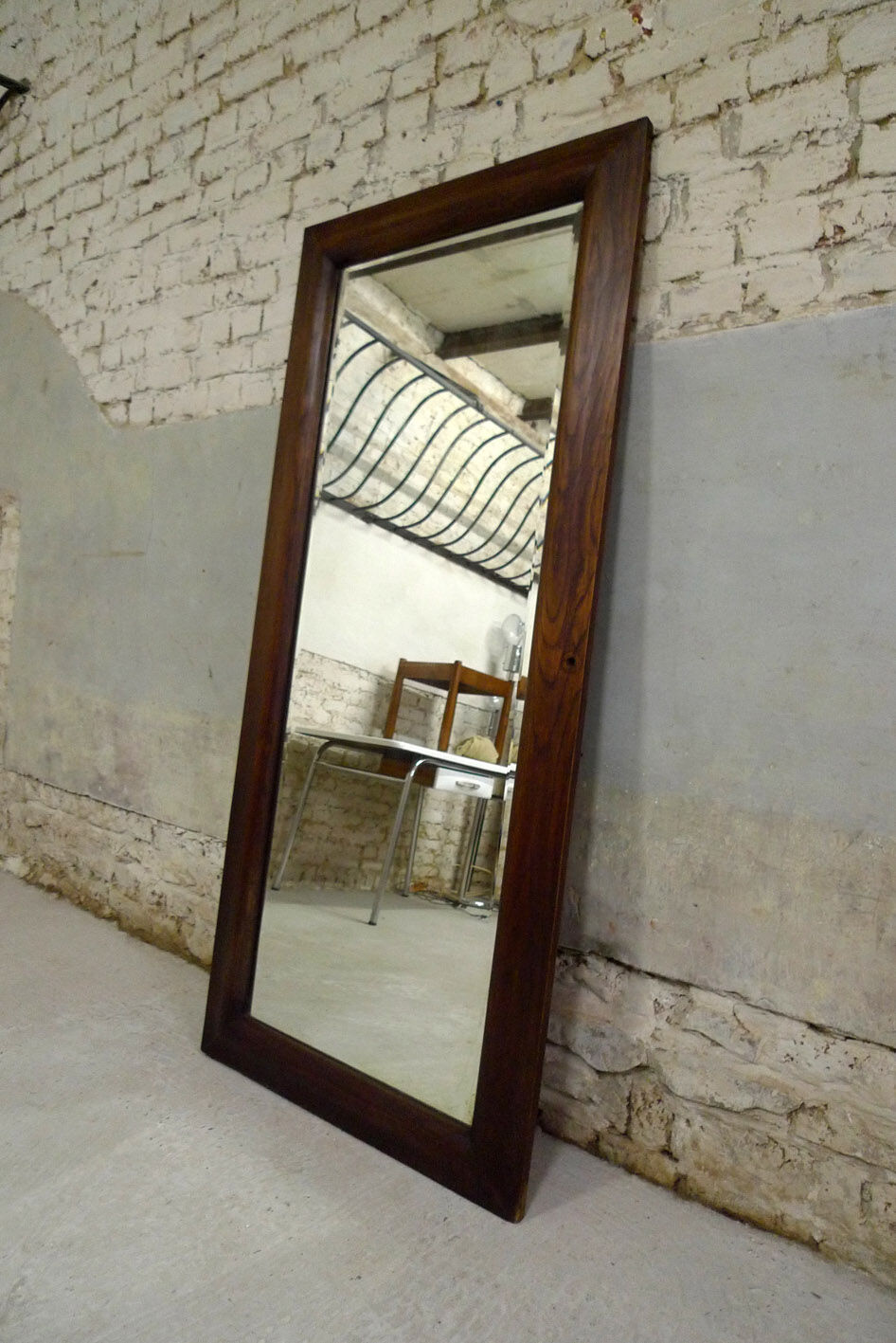 Framed mirror in wood - 164x76cm