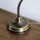 Delmas gooseneck lamp in brass with tulip globe