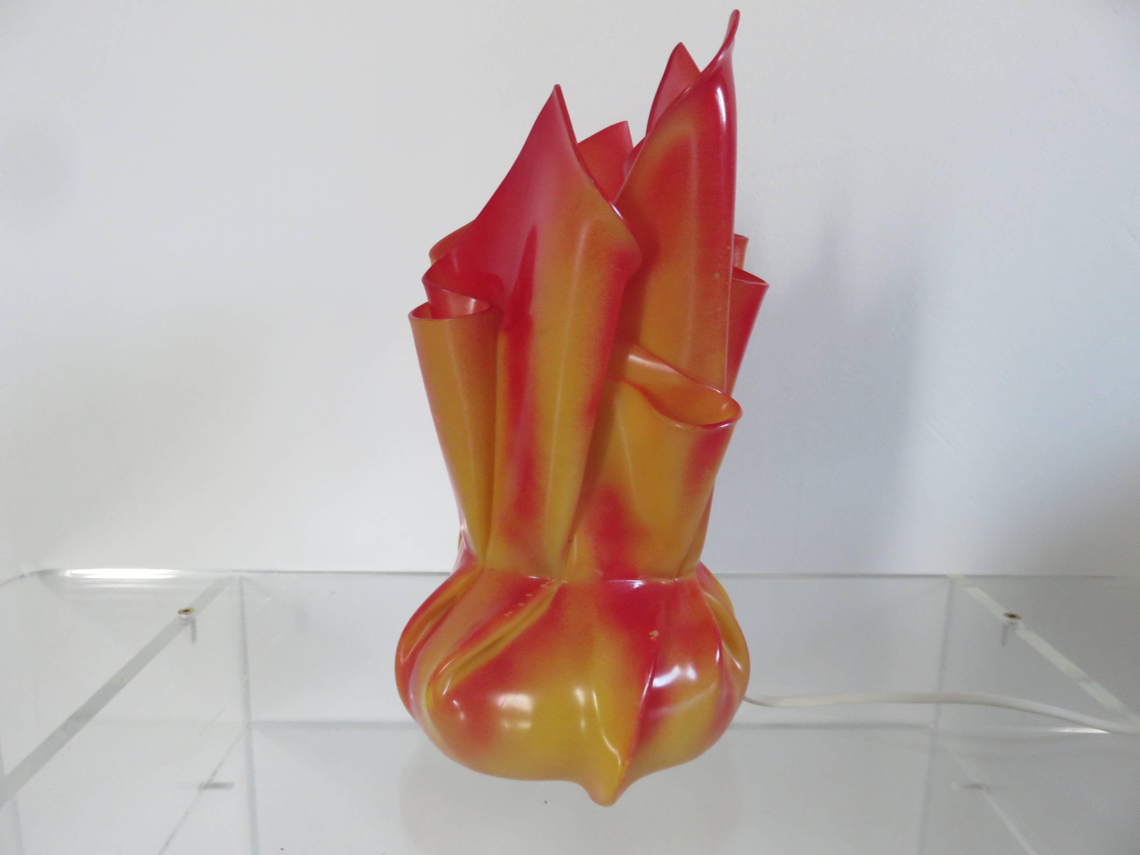 Draped chaplain lamp, Les Exclarares, in polycarbonate, 1980