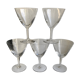 Set of 5 engraved wine glasses star model 50s