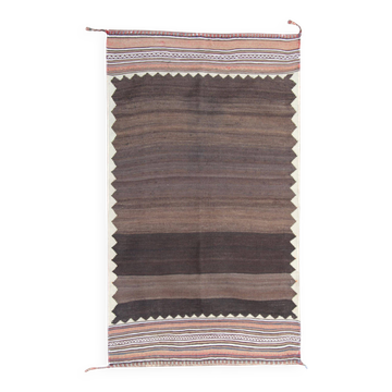 Antique Sofreh Wool Kilim Rug from the 1930s, Undyed, Tribal Flatweave 157x89 cm