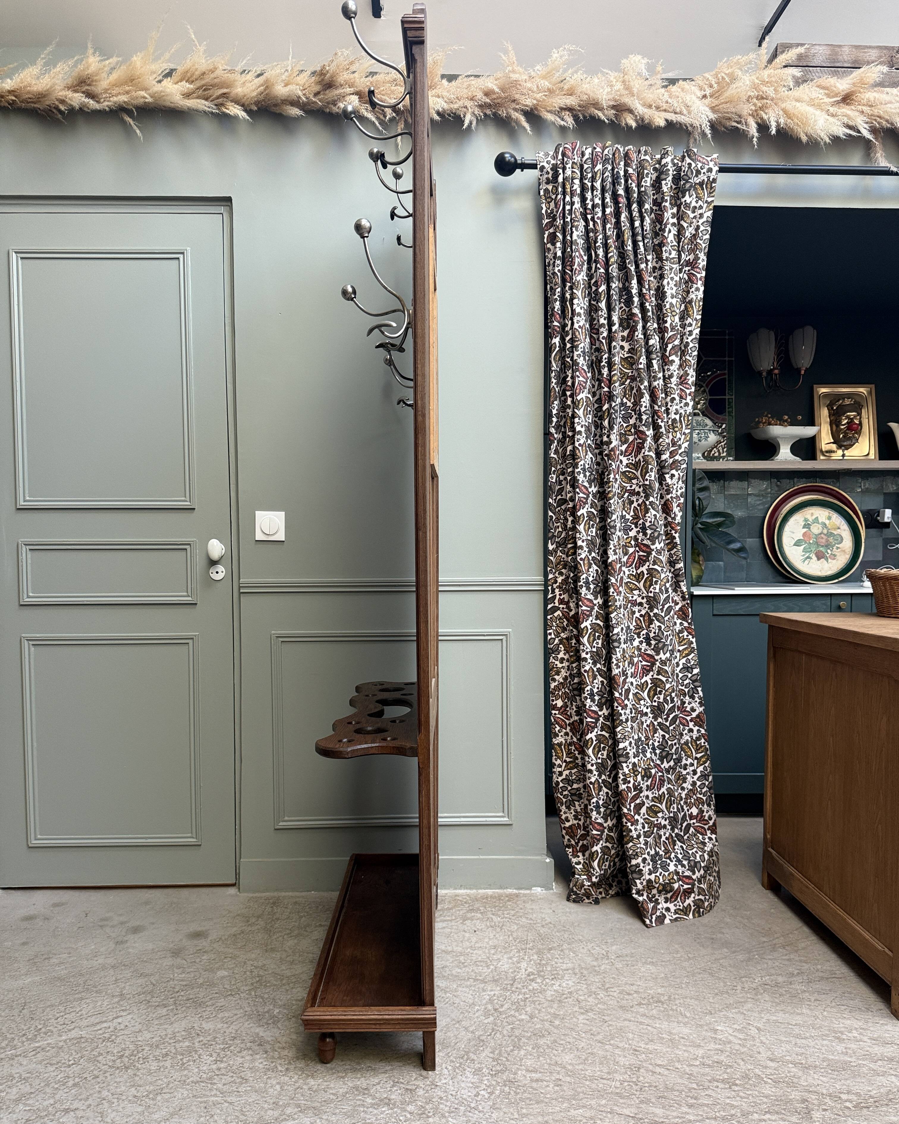 Antique oak entrance wardrobe