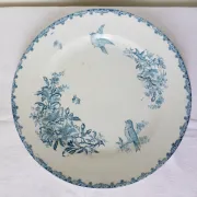 Round ironstone plate from LG Clairefontaine model Bengali 210885
