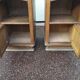 Set of 2 1950 Wood and Marble Bedside Tables