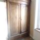 Old wardrobe Louis Philippe 2 doors 19th century 1 drawer shelves