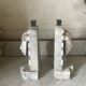 Art Deco "Egyptian Revival" pair of bookends in carved alabaster