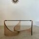 Old plexiglass and smoked glass coffee table design Space age 60s/70s vintage