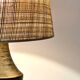 Pyrite stoneware ceramic lamp signed Blanot, France 1970
