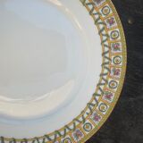 6 plates in limoges porcelain pattern old floral frieze