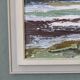 Peinture à l’huile de paysage moderne suédoise moderne du milieu du siècle Vintage Expressive Paysage, encadré