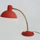 Flexible desk lamp vintage Aluminor in red lacquered metal. Year 50