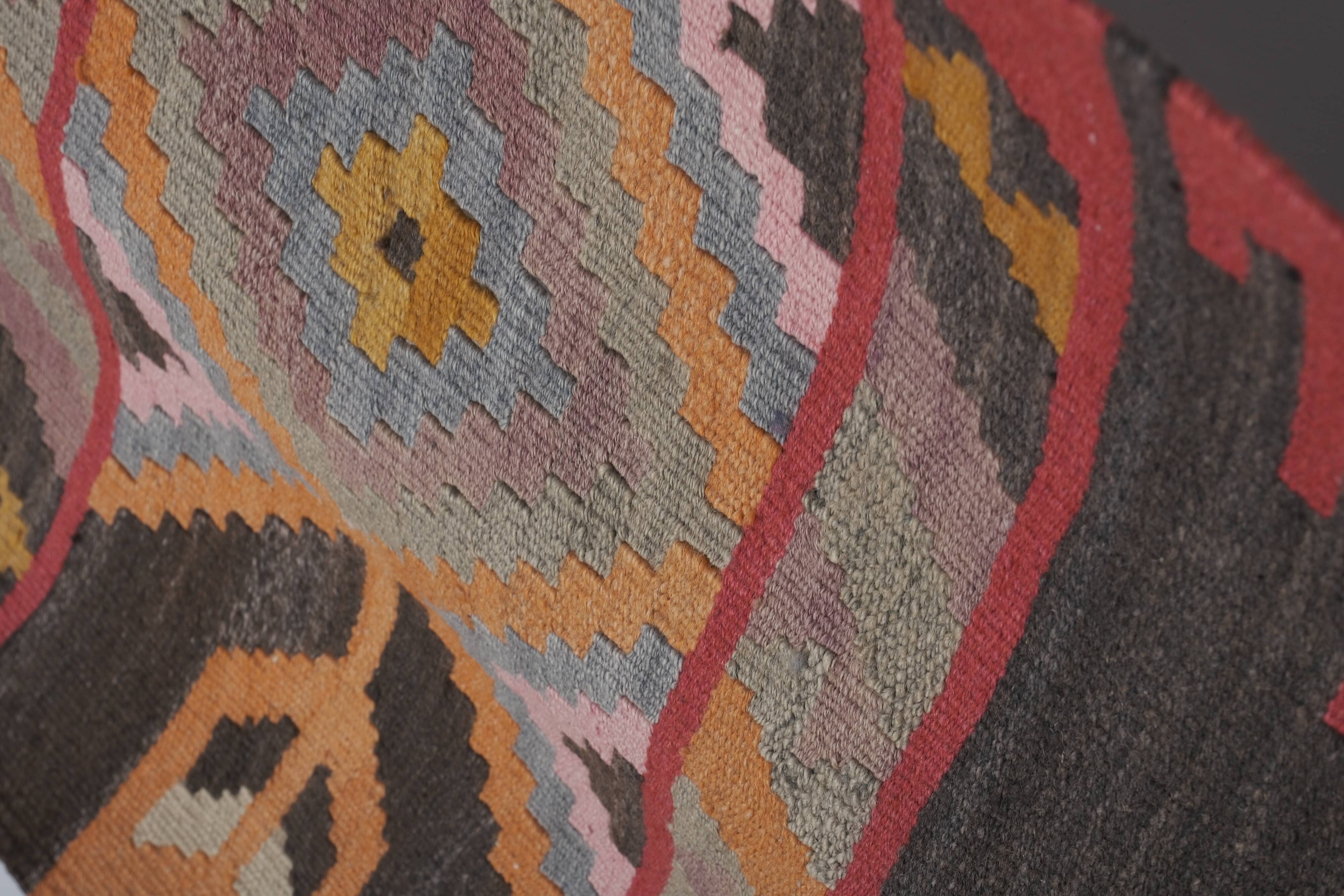 Vintage Turkish Oushak Rug Handwoven 77x387 cm