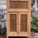 Parisian art deco sideboard in raw oak 1930