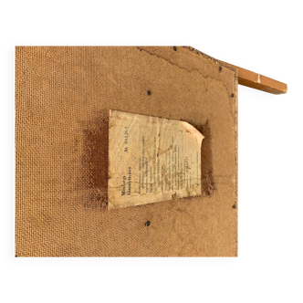 Set of 2 Mid-Century Varia bedside tables in brown mahogany, 1950s.