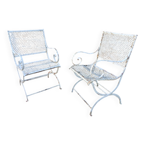 Paire fauteuils  - jardin