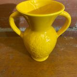 Antique Vase with Handles Yellow Ceramic Vintage Decoration #C605