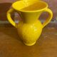 Antique Vase with Handles Yellow Ceramic Vintage Decoration #C605