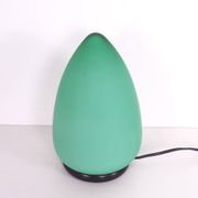 Lampe de table en forme d'oeuf en verre de Murano vert