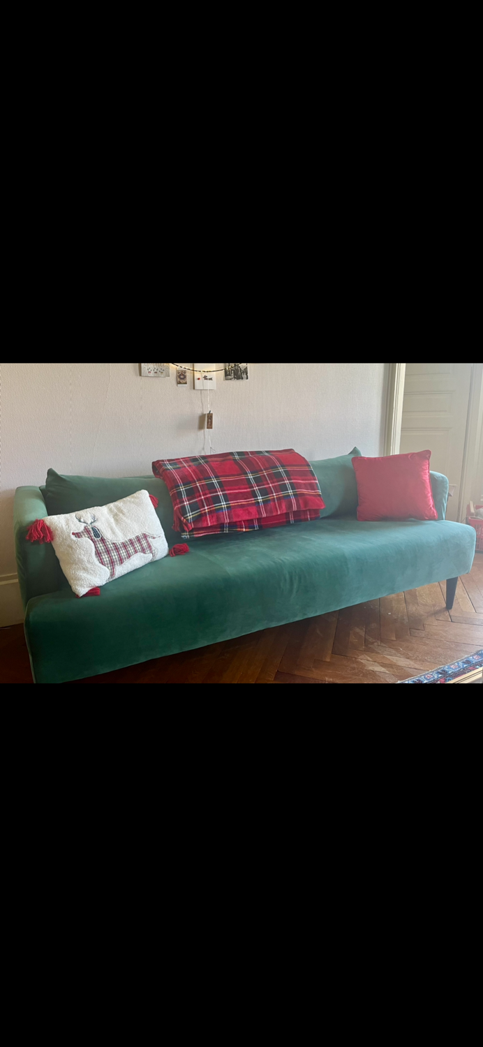 Green velvet sofa Maisons du monde