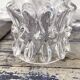 Vintage chiseled glass portable lamps
