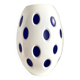 Vase overlay en pâte de verre blanche et bleue