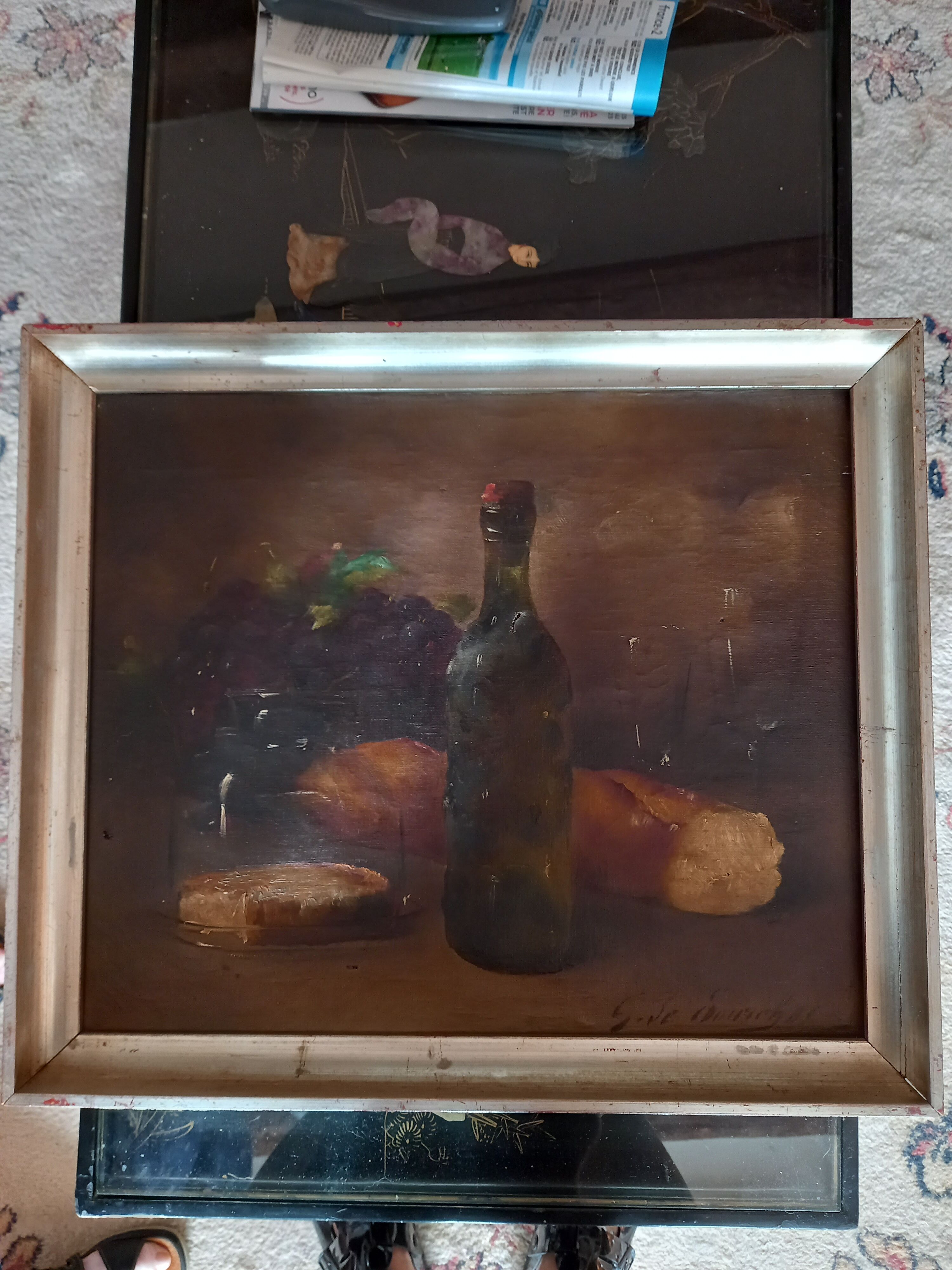 Table "wine, bread, cheese"