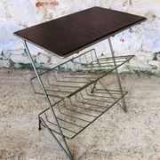 Side table / storage for vinyl top faux leather vintage 60s