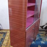 Vintage display cabinet in mahogany veneer