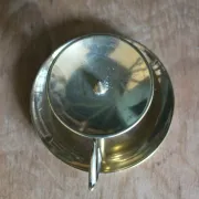 Candle holder rat of the cellar brass candle holder