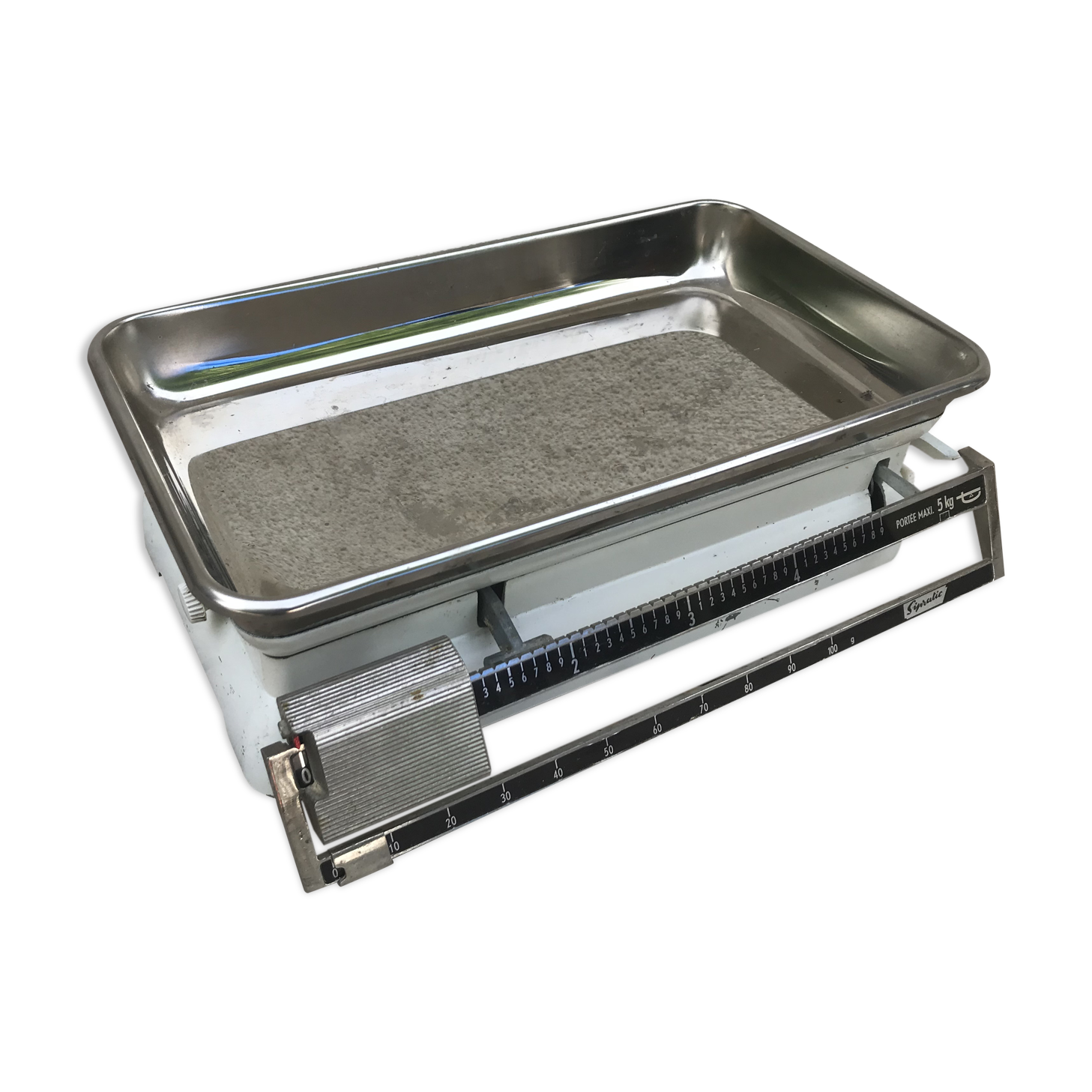 Old balance spratic 5 kgs white metal