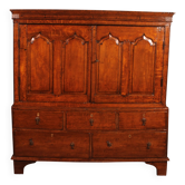 2-Body Oak Cupboard - 18th Century