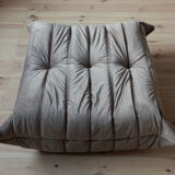 3-seater sofa, armchair and ottoman Togo velvet sofa designed by Michel Ducaroy 1973