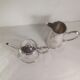 Teapot and milk jug in silver metal, Félix Frères