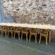 Incredible 400 cm farm table in fir 1900 brasserie natural raw wood