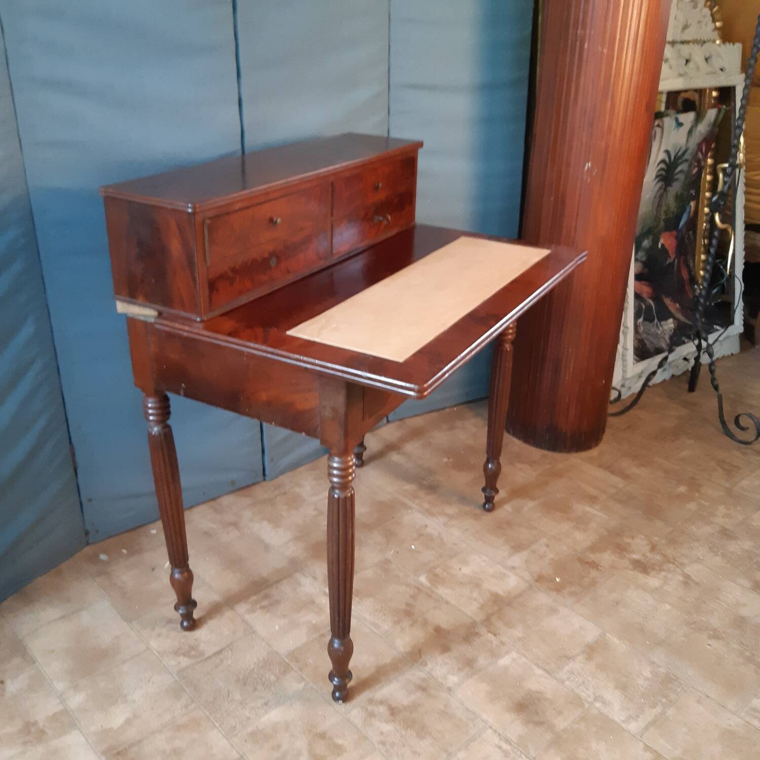 Louis Philippe mahogany stepped desk