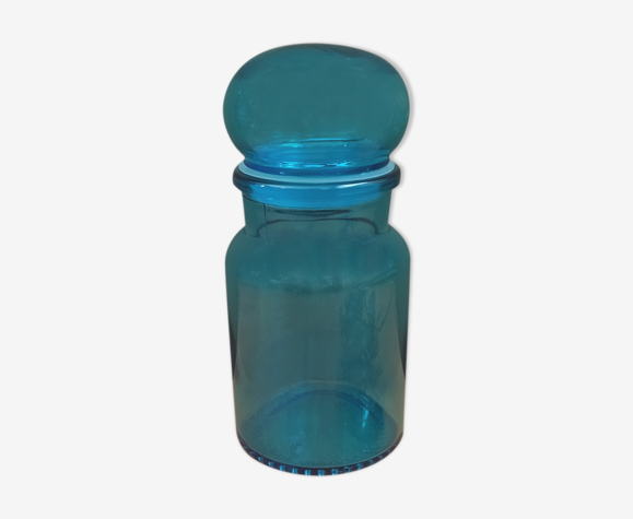 Apothecary jar Ariel vintage blue