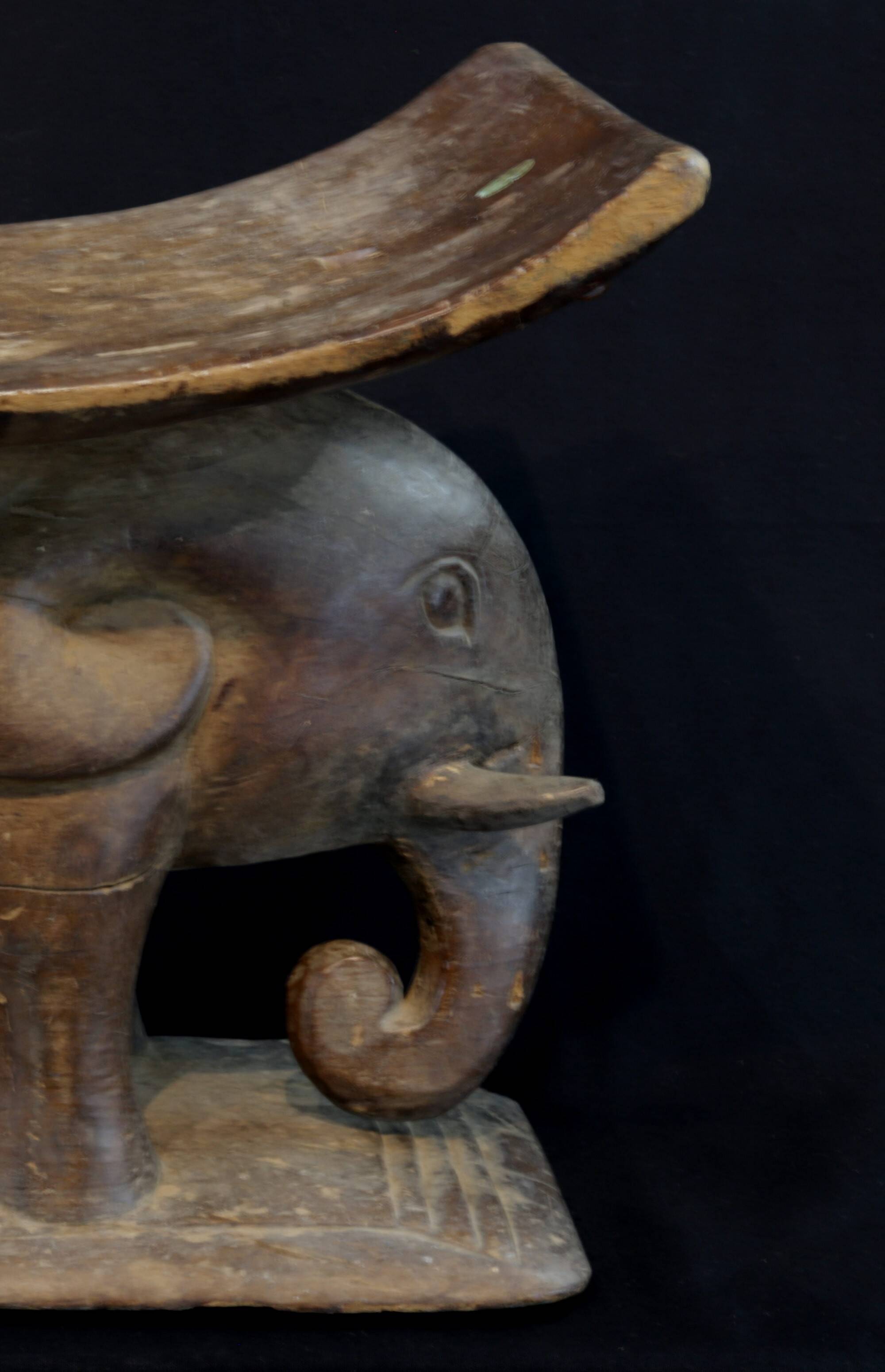 African Art - Old Akan Stool - Ivory Coast