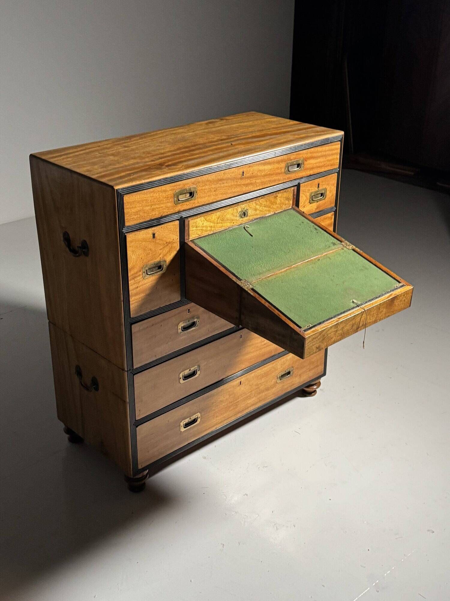 Campaign chest of drawers 19th century