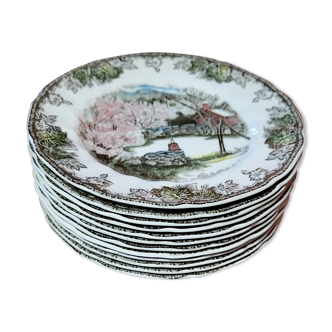 English dessert plates Jonhson Bros