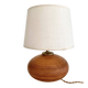 Lampe céramique, câble 2 M tissu neuf, abat-jour coton