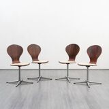 Lot de quatre chaises de salle à manger, vintage, annés 60