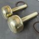 Pair of suspensions "Guldpendel" vintage brass by Vilhelm Lauritzen for Louis Poulsen