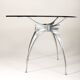 Bernard Dequet glass and aluminium desk for Protis, 1980s