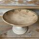 Patinated ironware compote dish, antique fruit bowl.